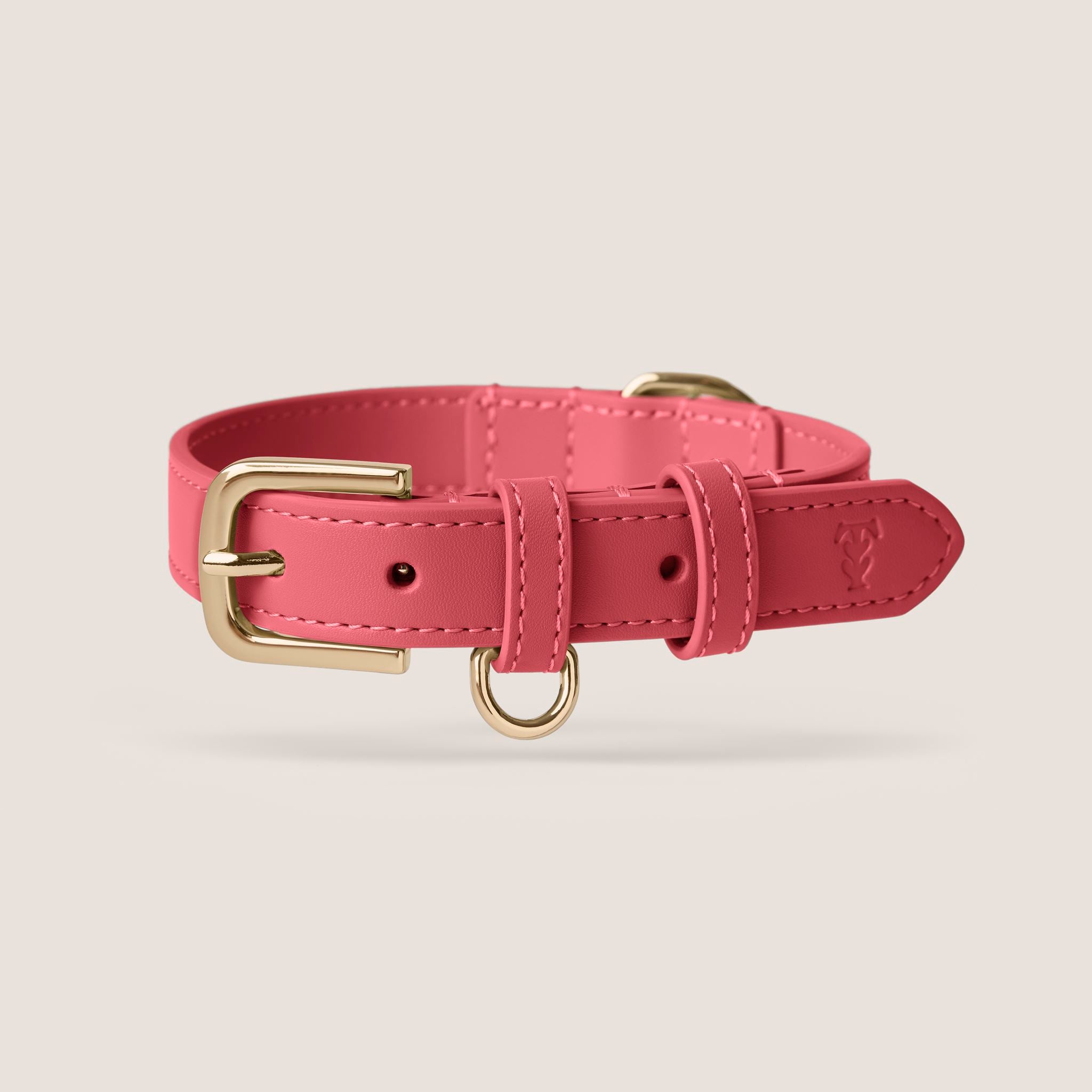Tails & Bloom rose premium vegan leather adjustable dog collar - stylish & comfortable