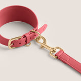 Tails & Bloom rose premium vegan leather adjustable sighthound dog collar - stylish & comfortable