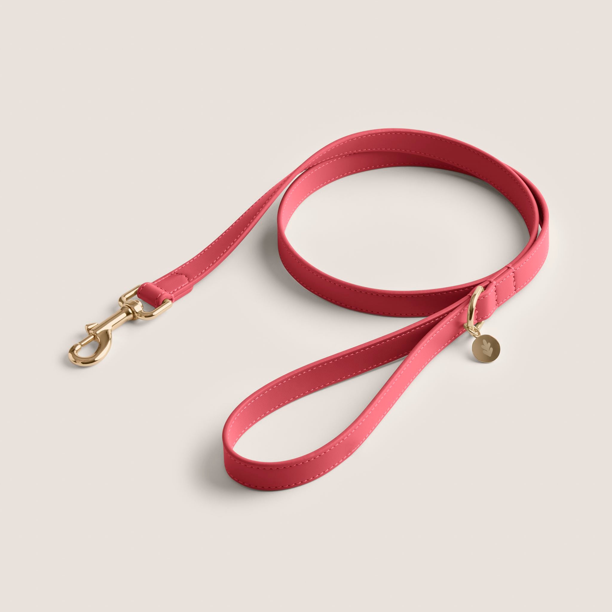 Tails & Bloom rose premium vegan leather dog lead - stylish & comfortable