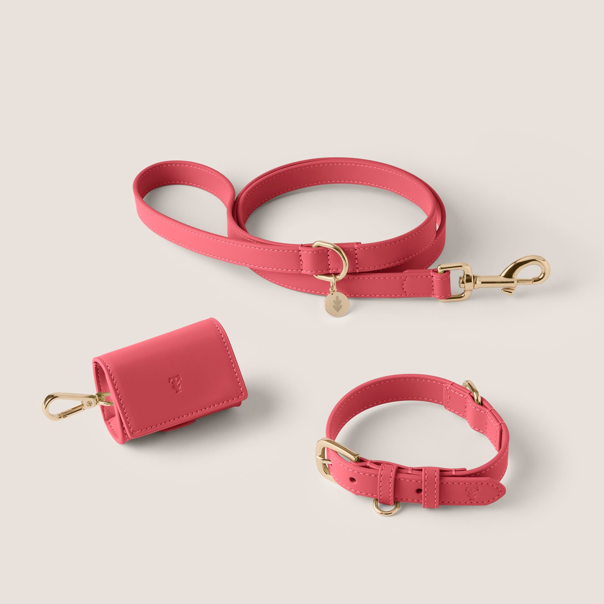 Tails & Bloom rose premium vegan leather adjustable dog collar - stylish & comfortable