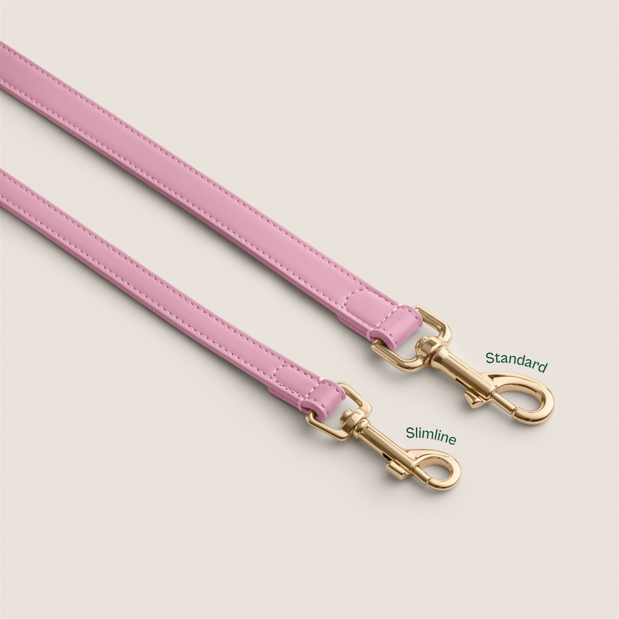 Bunny pink vegan leather dog lead by Tails & Bloom - luxury pet accessory