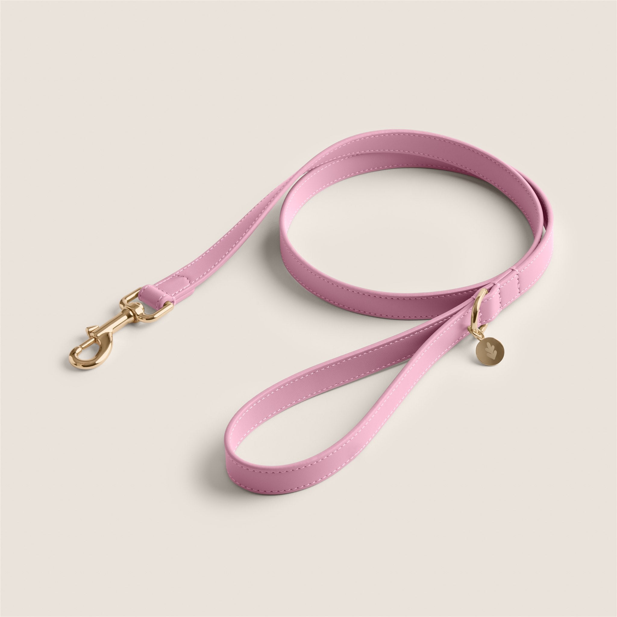 Tails & Bloom dog lead in bunny pink - premium vegan leather
