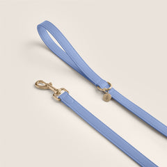 Tails & Bloom cornflower blue premium vegan leather dog lead - stylish & comfortable