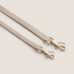 Tails & Bloom ecru premium vegan leather dog lead - stylish & comfortable