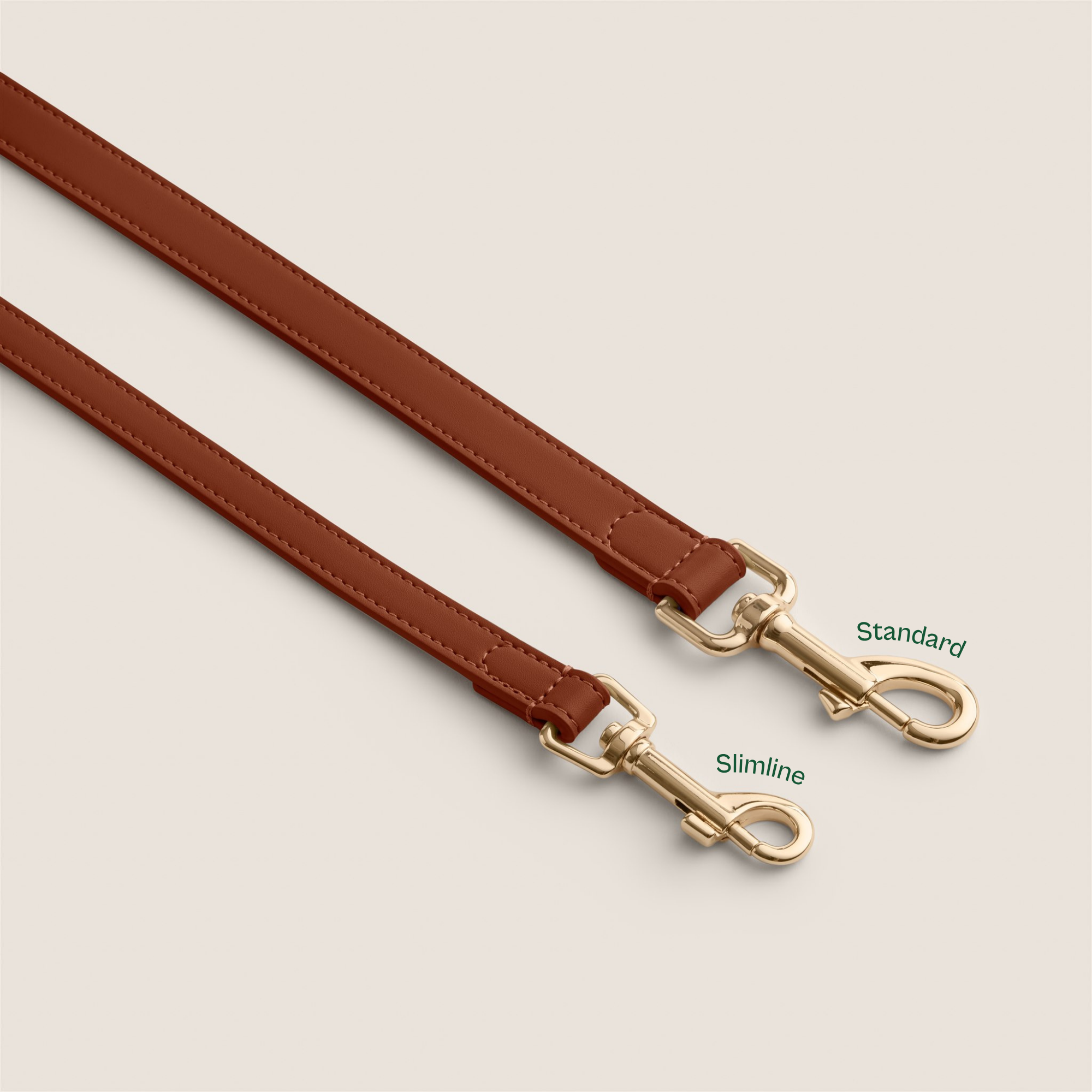 Brown tan durable vegan leather dog lead by Tails & Bloom - luxury pet accessory