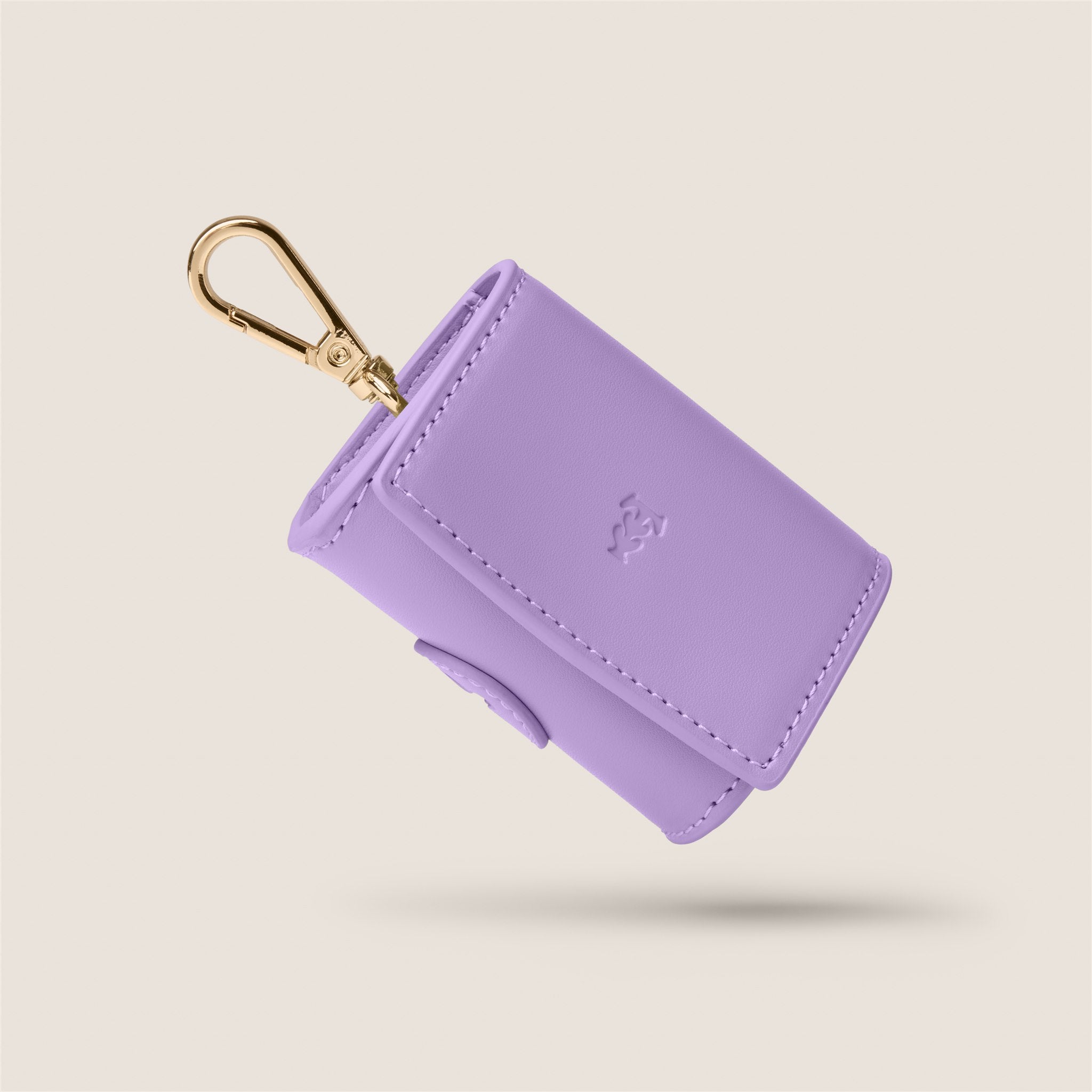 Tails & Bloom lavender purple lightweight vegan leather poop bag holder for dachshund & westie