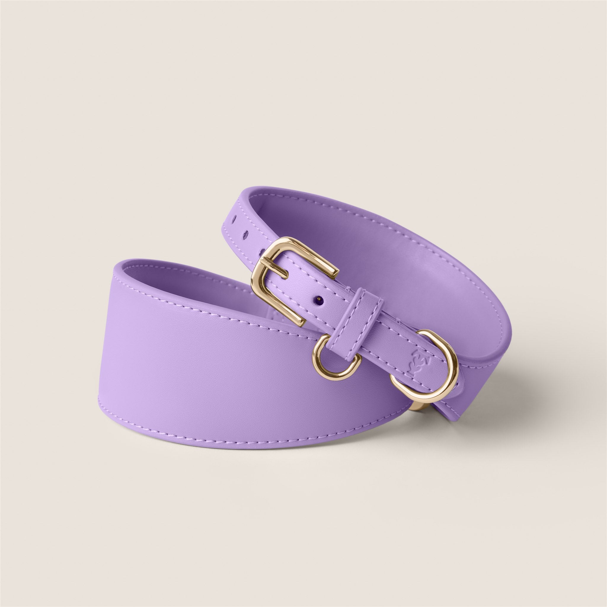 Tails & Bloom easy clean lavender purple sighthound collar for lurcher & italian greyhound - luxury