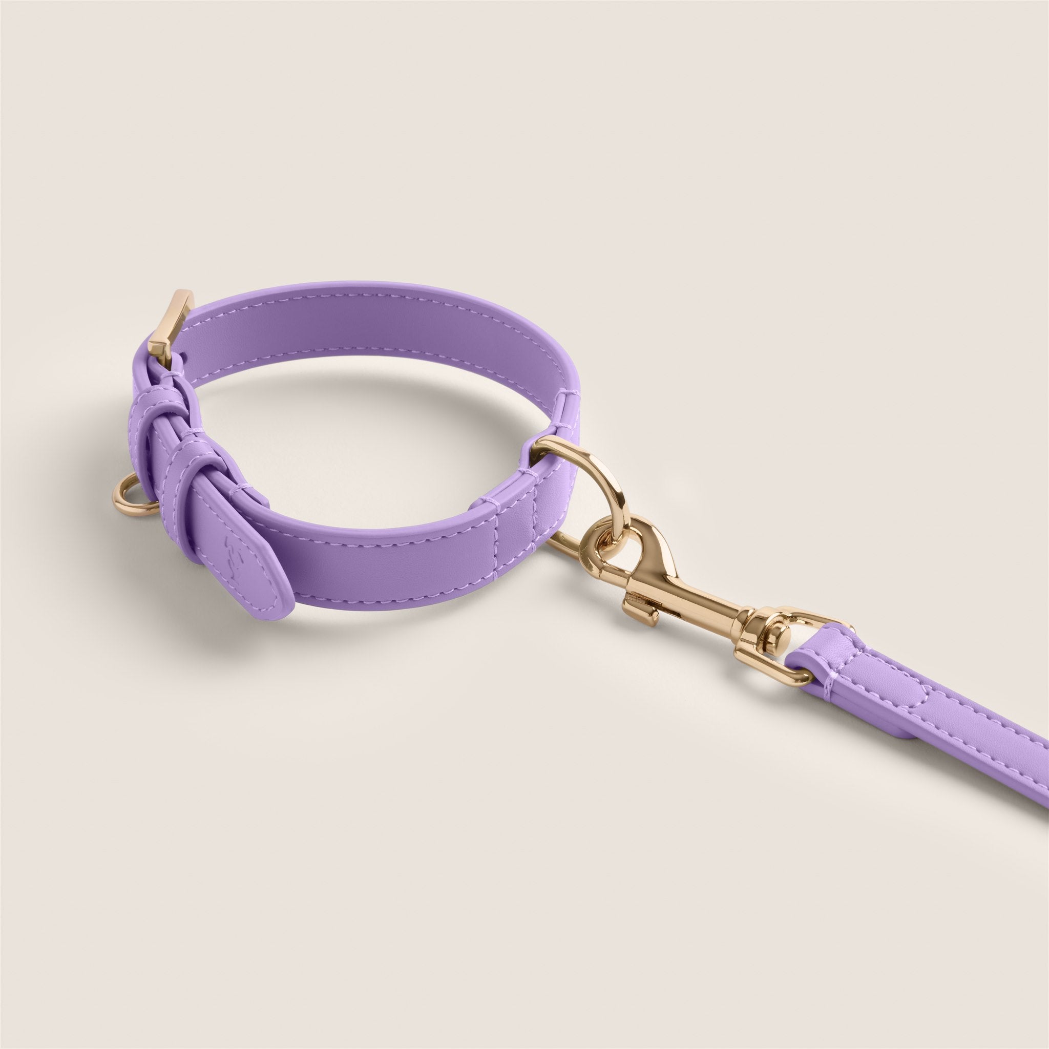 Purple lavender durable vegan leather adjustable collar for cockapoo & cavapoo by Tails & Bloom