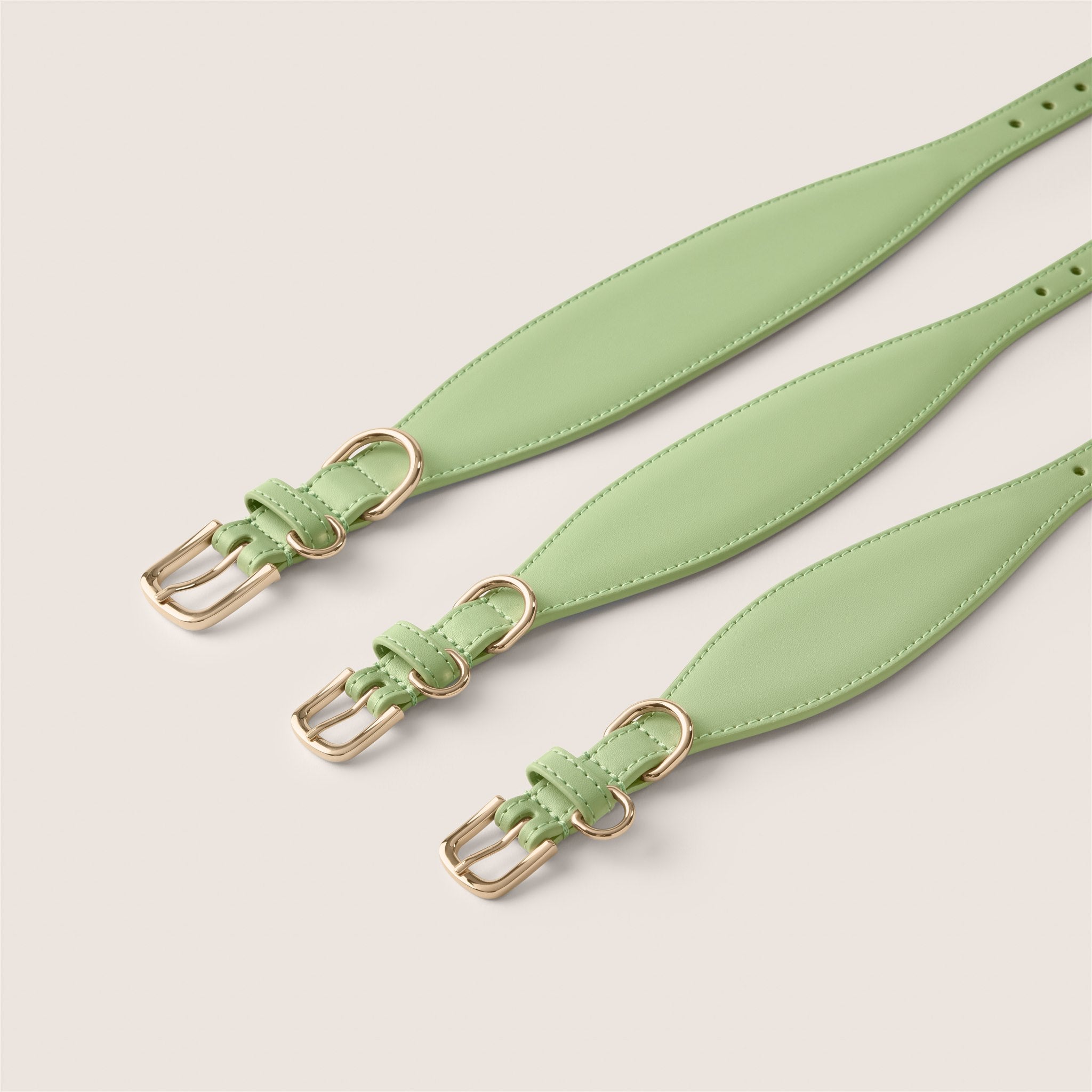 Tails & Bloom easy clean matcha green sighthound collar for lurcher & italian greyhound - luxury