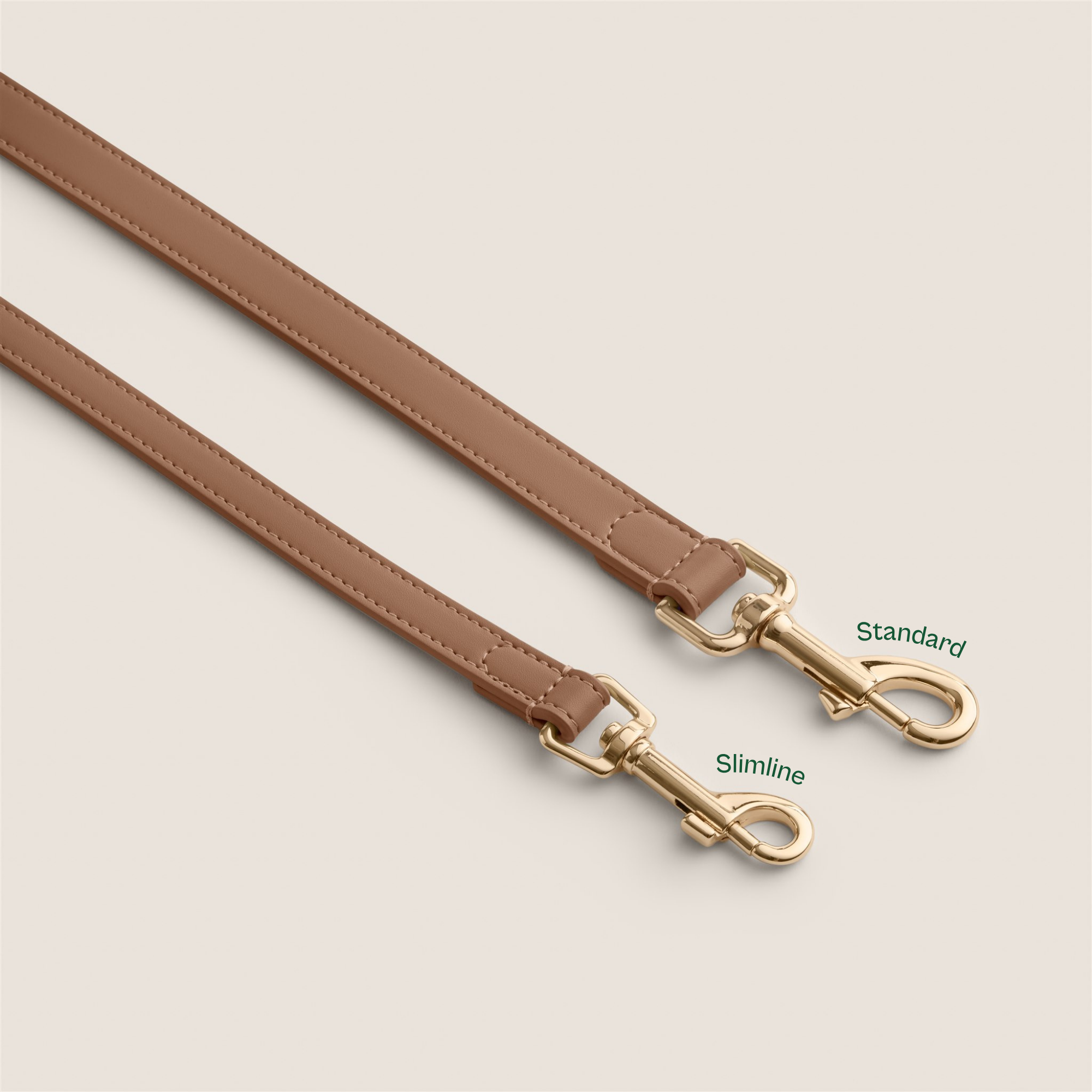Chocolate brown mocha durable vegan leather puppy lead for miniature schnauzer & border terrier by Tails & Bloom