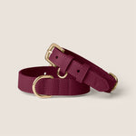 Purple mulberry durable vegan leather adjustable collar for westie & shih tzu by Tails & Bloom