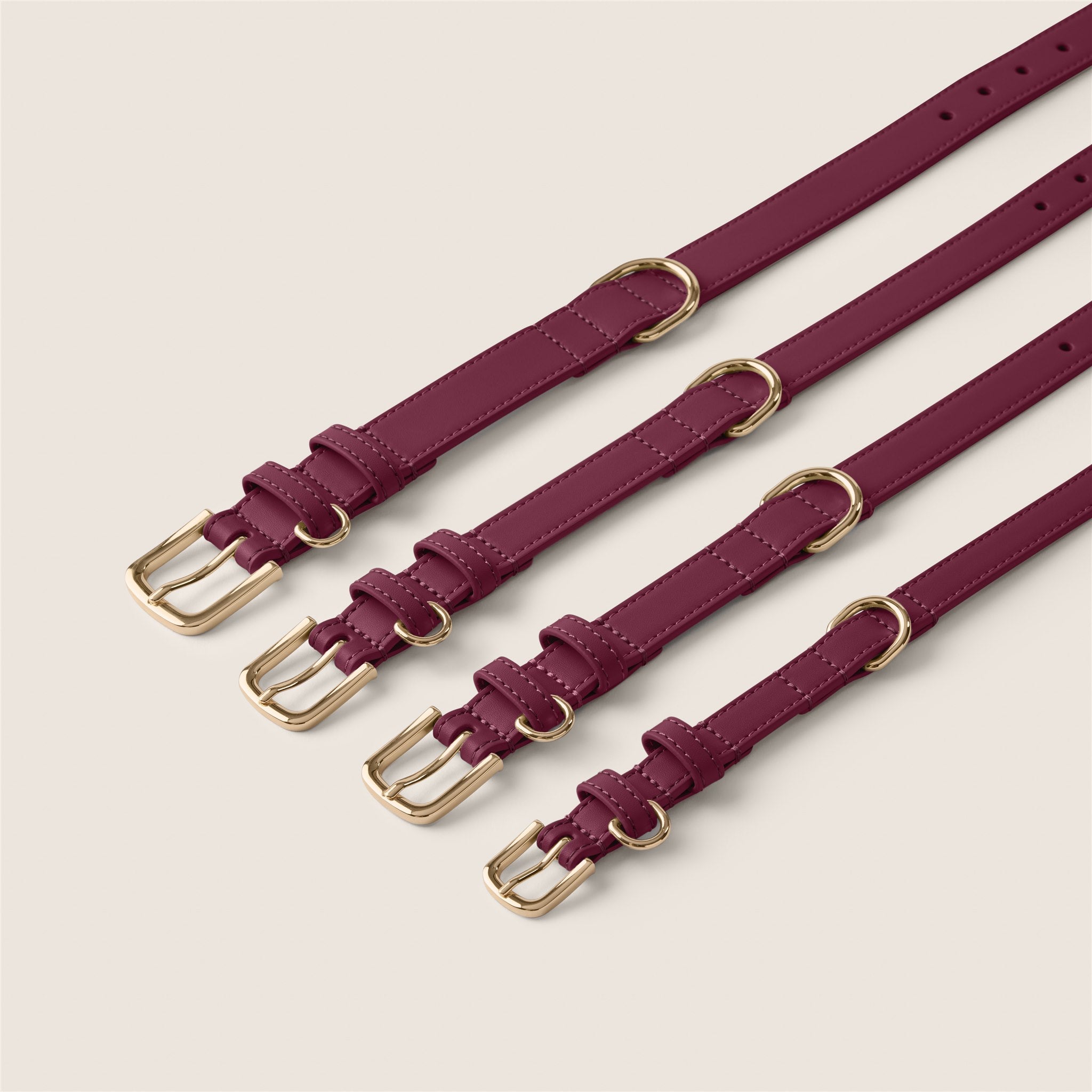 Tails & Bloom easy clean mulberry purple adjustable collar for show cocker spaniel & schnauzer