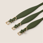 Tails & Bloom easy clean olive green sighthound collar for lurcher & italian greyhound - luxury