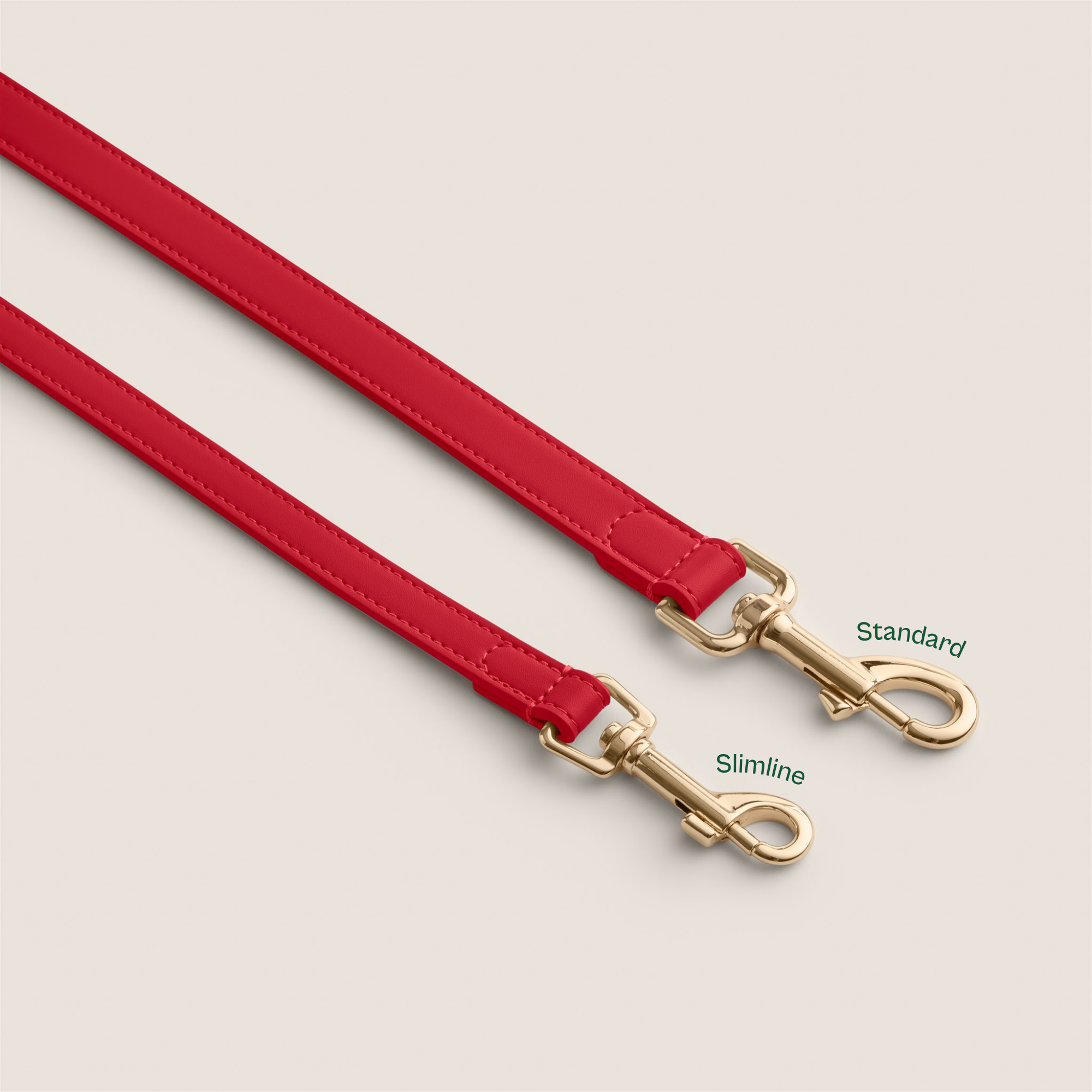 Deep red rouge durable vegan leather puppy lead for miniature schnauzer & border terrier by Tails & Bloom