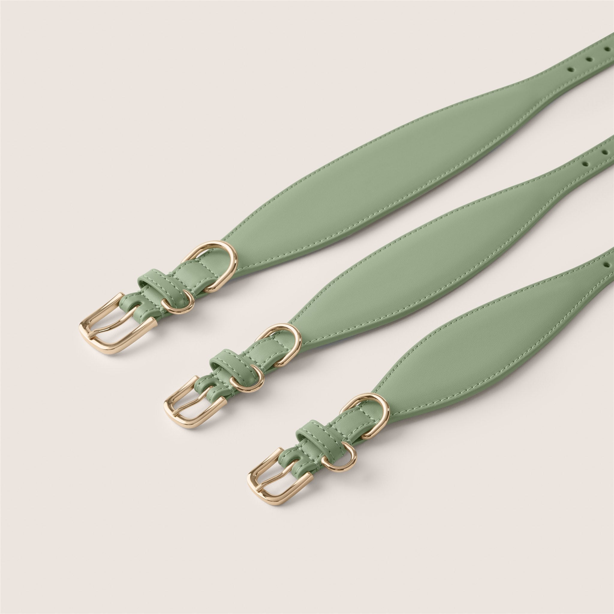 Tails & Bloom sage pastel green comfortable fit soft lining sighthound collar for lurcher & italian greyhound